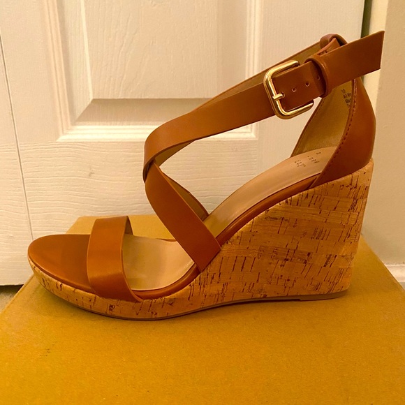 a new day Shoes - Never Worn! A New Day-brown women’s wedge heel sandal. Size 10.